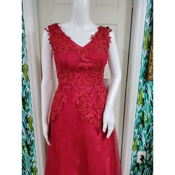 NWOT Baby Online DRESS Red Lace Dress 6 - Picture 8 of 16